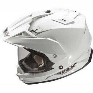 New fly racing trekker dual sport motorcycle white helmet size: sm-2xl