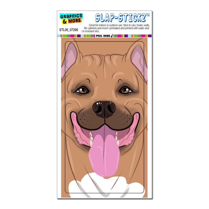 Pit bull fawn american staffordshire terrier dog pet slap-stickz™ bumper sticker