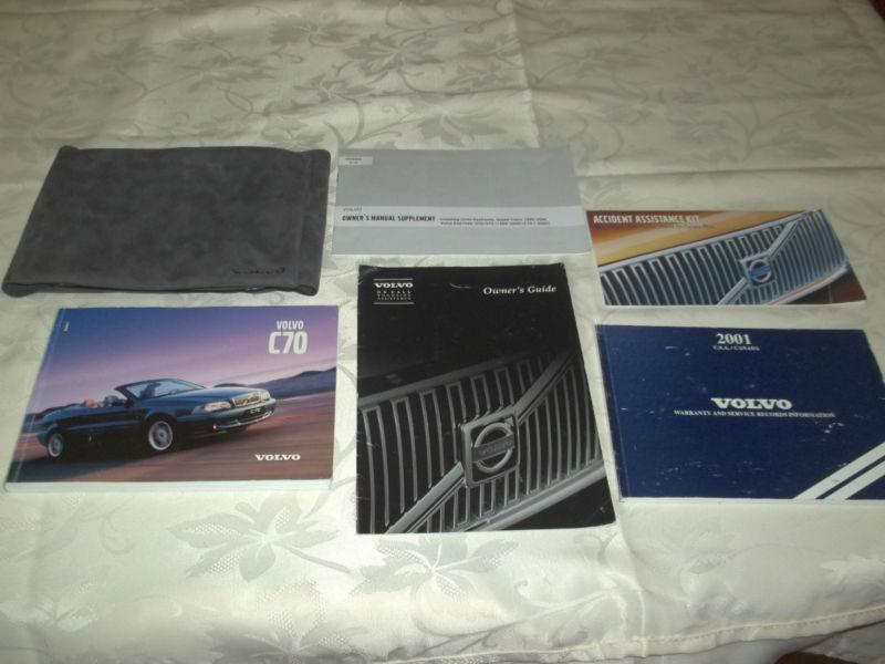 2001 volvo c70 convertible owner's manual 6/pc.set & gray volvo factory case