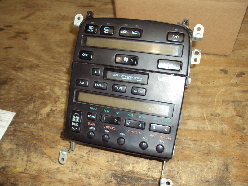 1992-2000 lexus sc300 sc400 am fm cassette cd player oem with climate control