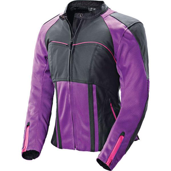 Purple/black xl joe rocket radar women's leather/textile jacket