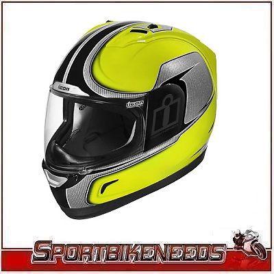 Icon alliance hi-viz yellow black helmet small sm