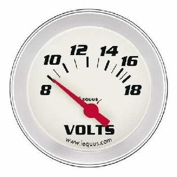 2 5/8 inch white faced voltmeter gauge equus 8468 new