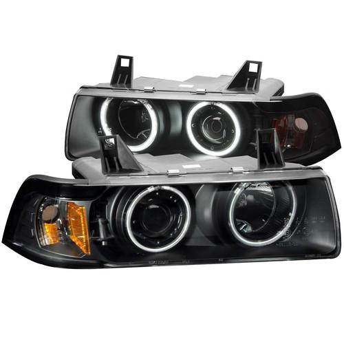 Anzo headlights g2 1pc projector halo ccfl for 1992-1998 bmw e36 3 series 121265