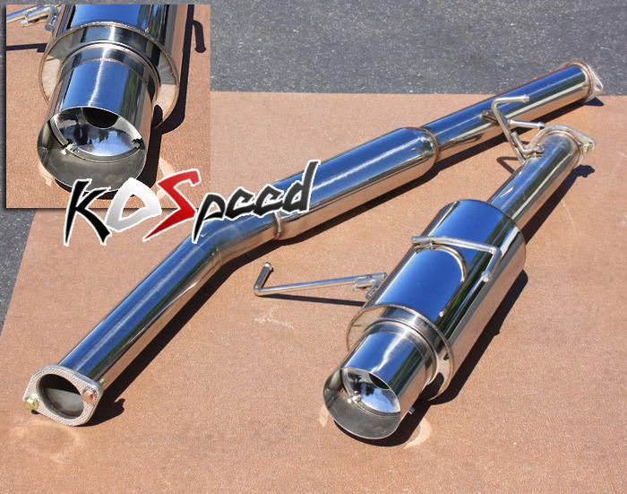 Stainless steel 4.5"  tip catback cat back exhaust system 95-98 nissan 240sx s14