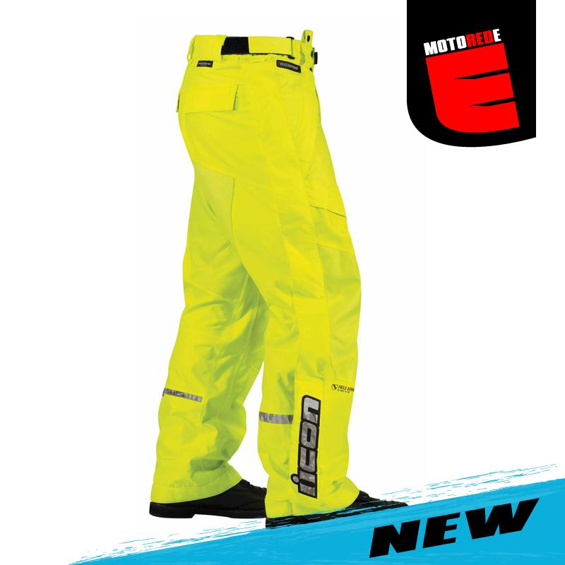 Icon patrol waterproof motorcycle touring pants mil-spec yellow 2xlarge xxl