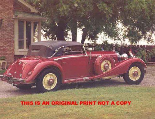 1930's mercedes 500 mashek rare classic car print
