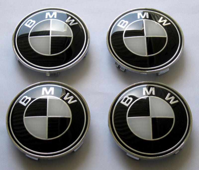 4 pcs bmw wheel center caps cap 68mm black and white for bmw 3 5 7 and m series
