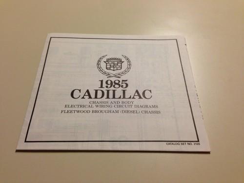 1985 cadillac fleetwood brougham diesel chassis wiring diagrams factory oem gm
