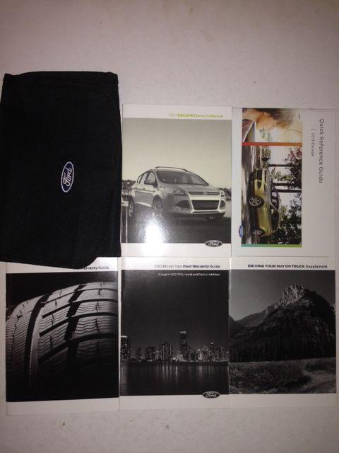 2013 ford escape owner's manual with case