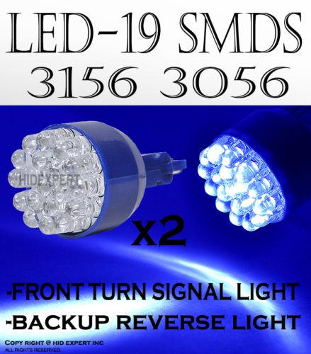 Tmz 1 pair super blue 19x led bulbs 3156 for back up reverse light bv2