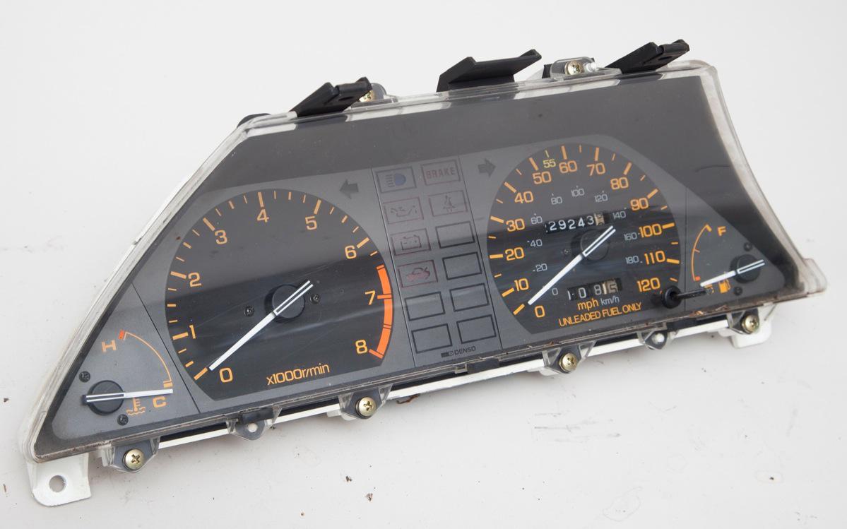 84-87 gauge instrument cluster speedometer  - honda civic crx 86 dx, d15a2 oem