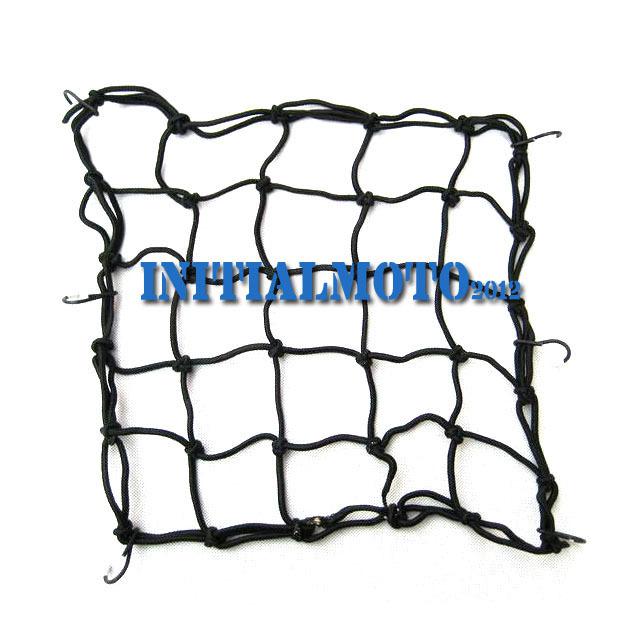15'' x 15'' motorcycle black cargo net web mat baggage carrier helmet mesh hooks