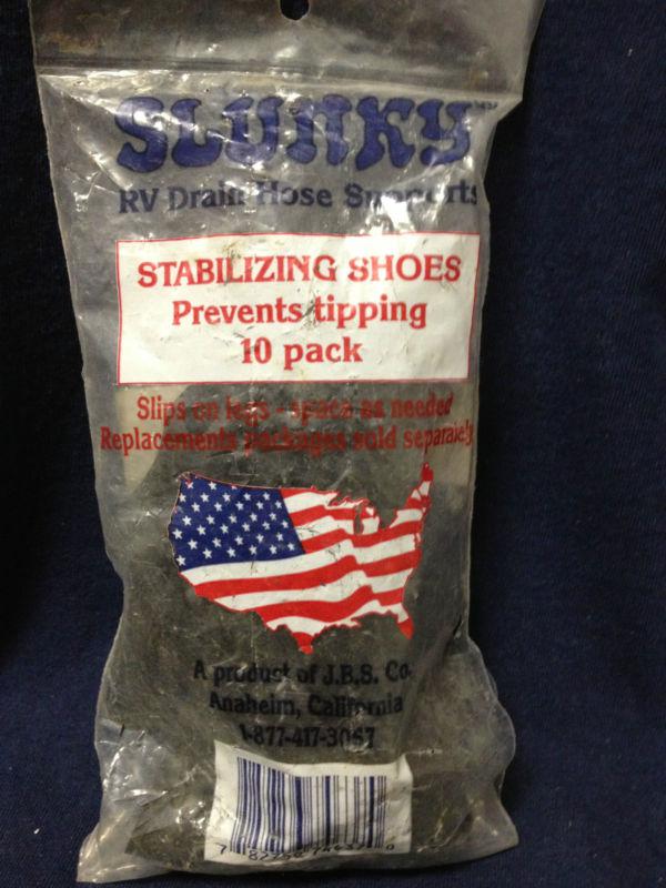 Slunky stabilizing shoes-10 pack-rv drain hose support - new - free shipping
