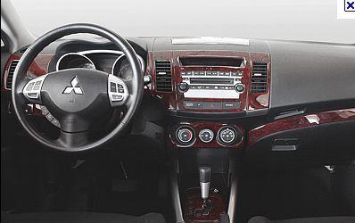 Mitsubishi outlander se xls interior burl wood dash trim kit set 2008 2009 2010