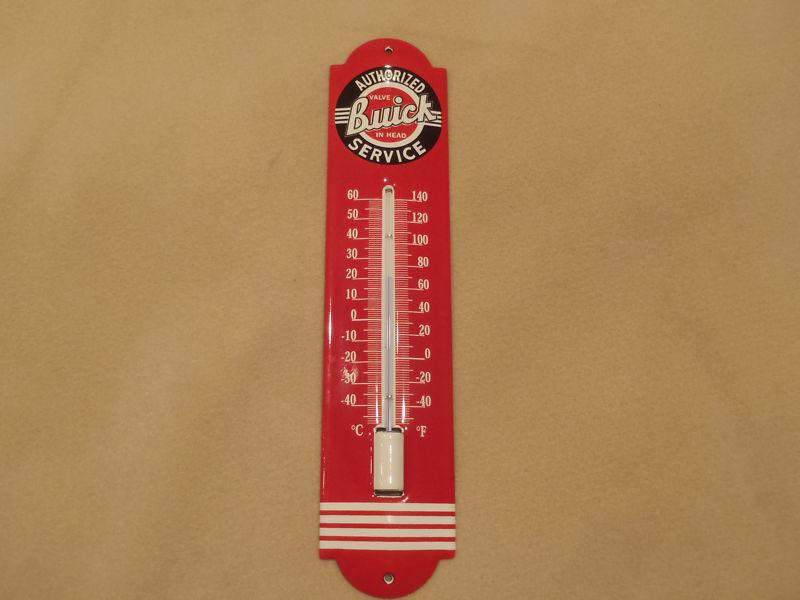   buick porcelain wall service thermometer garage man cave office nice graphic`s