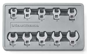 Gearwrench 81909 10 piece metric crowfoot wrench set