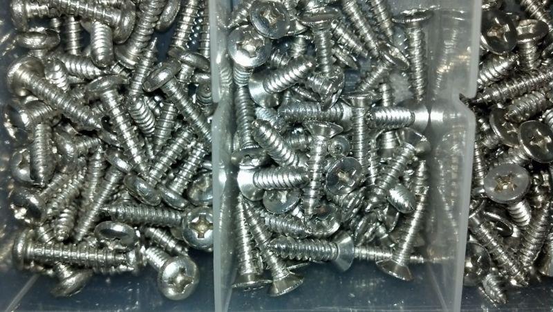 320 piece assorted stainless steel screws trim moulding dash no rust auto rv 