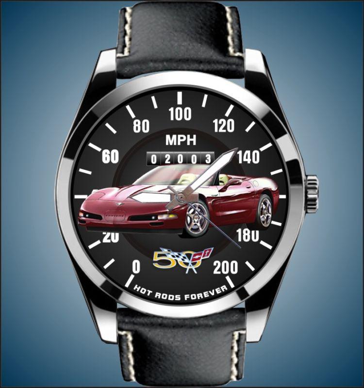 2003 vette 50th anniversary special convertible speedometer leather watch