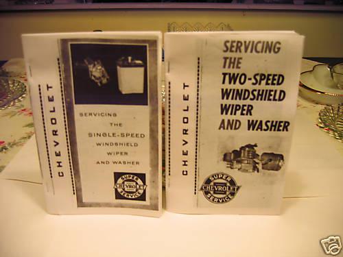 59-61 chev one speed & two speed wiper booklet