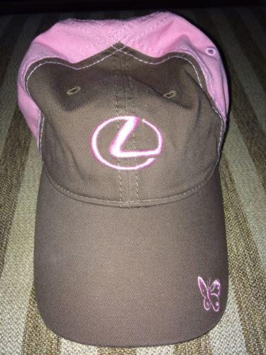 Ladies lexus baseball cap - brown and pink