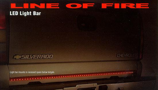 Altec 513 line of fire 12 volt red led light bar - 49" for compact trucks - new