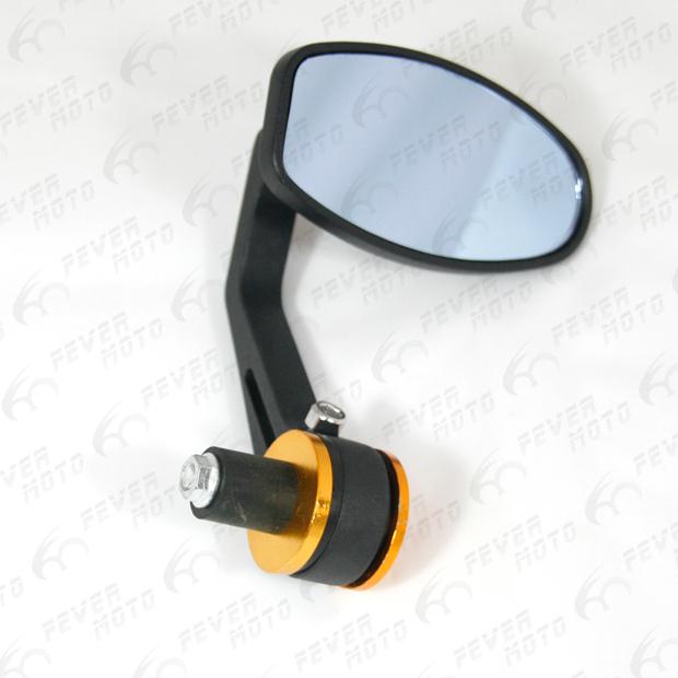 Gold 7/8" motorcycle rear view side mirror ktm duke smt handle bar end new