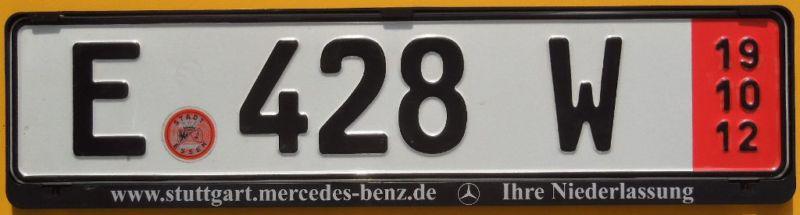 German zoll license plate mercedes benz frame amg s550 sl cls 300d s600 s63 c230