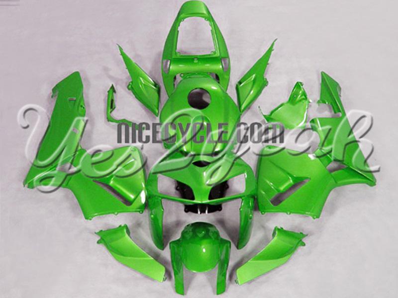 Injection molded fit 2005 2006 cbr600rr 05 06 all green fairing zn129