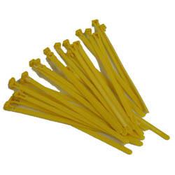 25 - mr gasket 8" nylon plastic zip tie wraps tie-wraps straps reusable - yellow