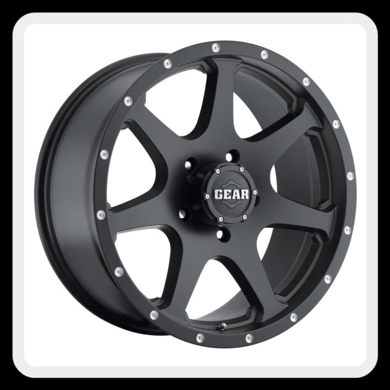 17" gear alloy smoke black rims & 37x12.50x17 bfgoodrich m/t ta bfg tires wheels