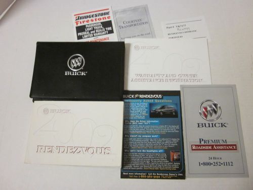 2002 buick renedezvous owner&#039;s guide factory manual portfolio with case original