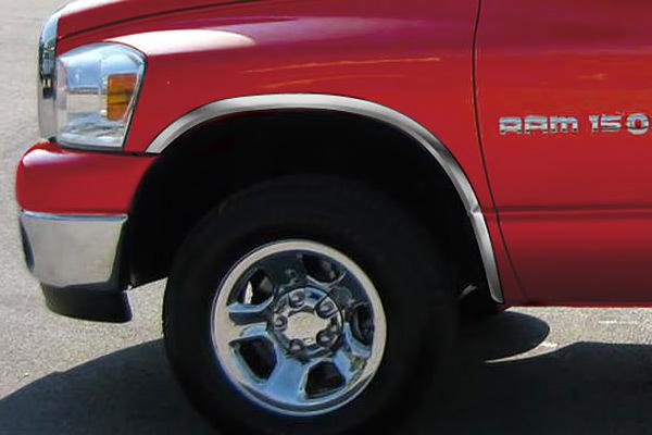 Saa wz42935 02-08 dodge ram fender trim wheel well truck chrome trim polished