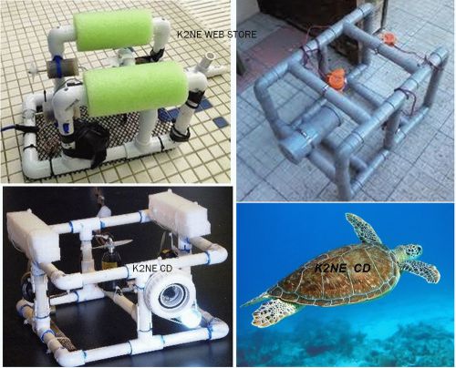 3 rov submersible vehicles - 2 camera cases - diy - plans on cd - k2ne web store