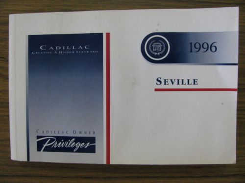 1996 cadillac seville owner&#039;s manual part # 25637209 b