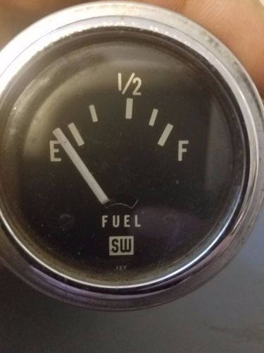 Vintage stewart warner 426091 fuel gauge 2 1/16&#034; panel lit
