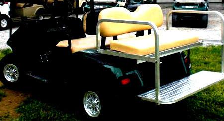Ez go rxv golf cart diamond platepolished aluminum rear seat step cover ezgo