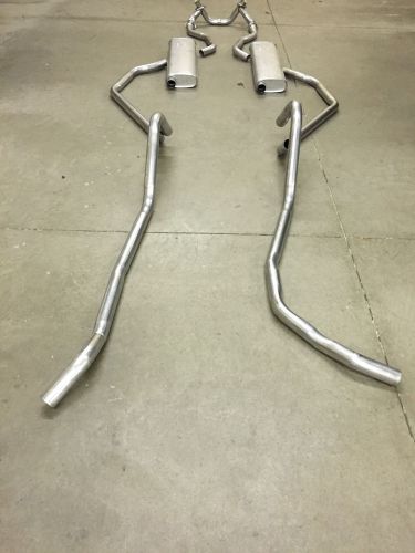 1958 chevy dual exhaust system, aluminized, with 348 engines