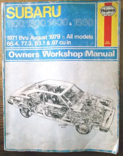 1971-1979 subaru 1100, 1300, 1400 &amp; 1600 haynes auto repair service shop manual