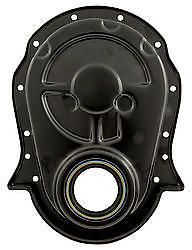 Pro/cam black paint steel 1 piece bbc timing cover p/n 9520-s