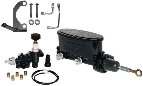 Wilwood tandem master cylinder,black,for 64-73 mustang w/proportioning valve