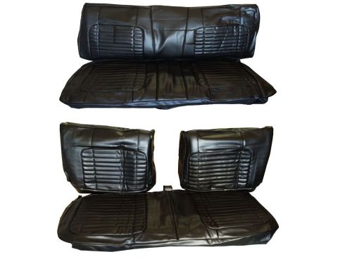 Pg classic 7712-ben-100 1970 charger 500, front bench seat cover set(black)
