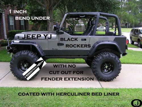 Jeep yj black diamond plate side rocker panel with no cut outs &amp; 1 inch bend