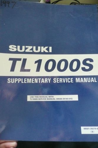 1998 suzuki tl1000s supplementary shop service repair manual oem