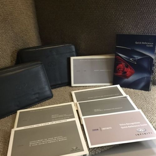 2008 infiniti g35 owners manual with reference guides, voice recognition &amp; case