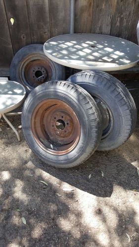 Wheels from a 1940 chevy truck