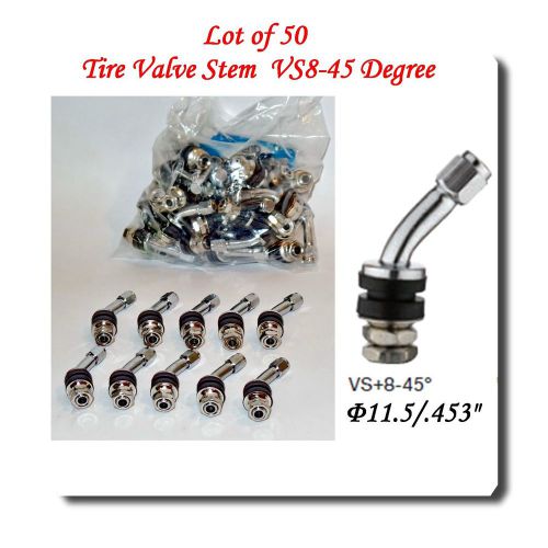 50 kit vs-45  chrome tire valve stem for holes Φ11.5 mm / .453&#034; fits: motorcycle