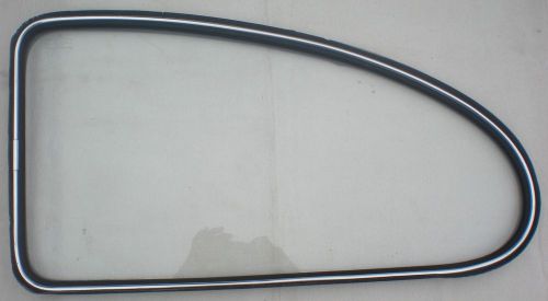 Vintage 65-78 vw drivers side rear quarter window glass w/frame - nice