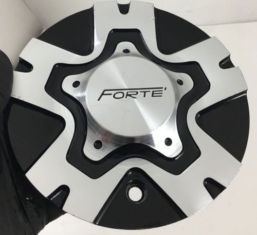 (1) forte  wheels black/machined center cap cover # c-326-1al
