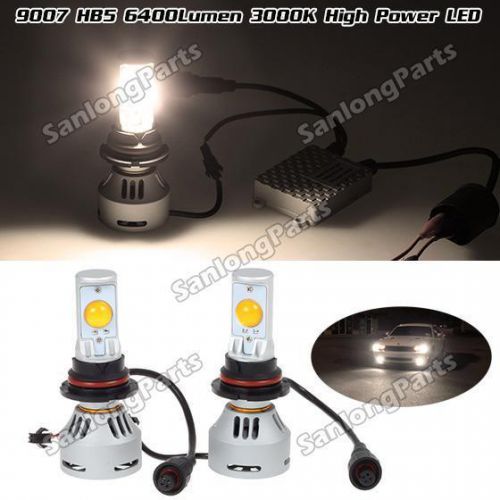 2pcs 9007 hb5 6400lm 80w led dual low beam headlight bulbs hid white high power